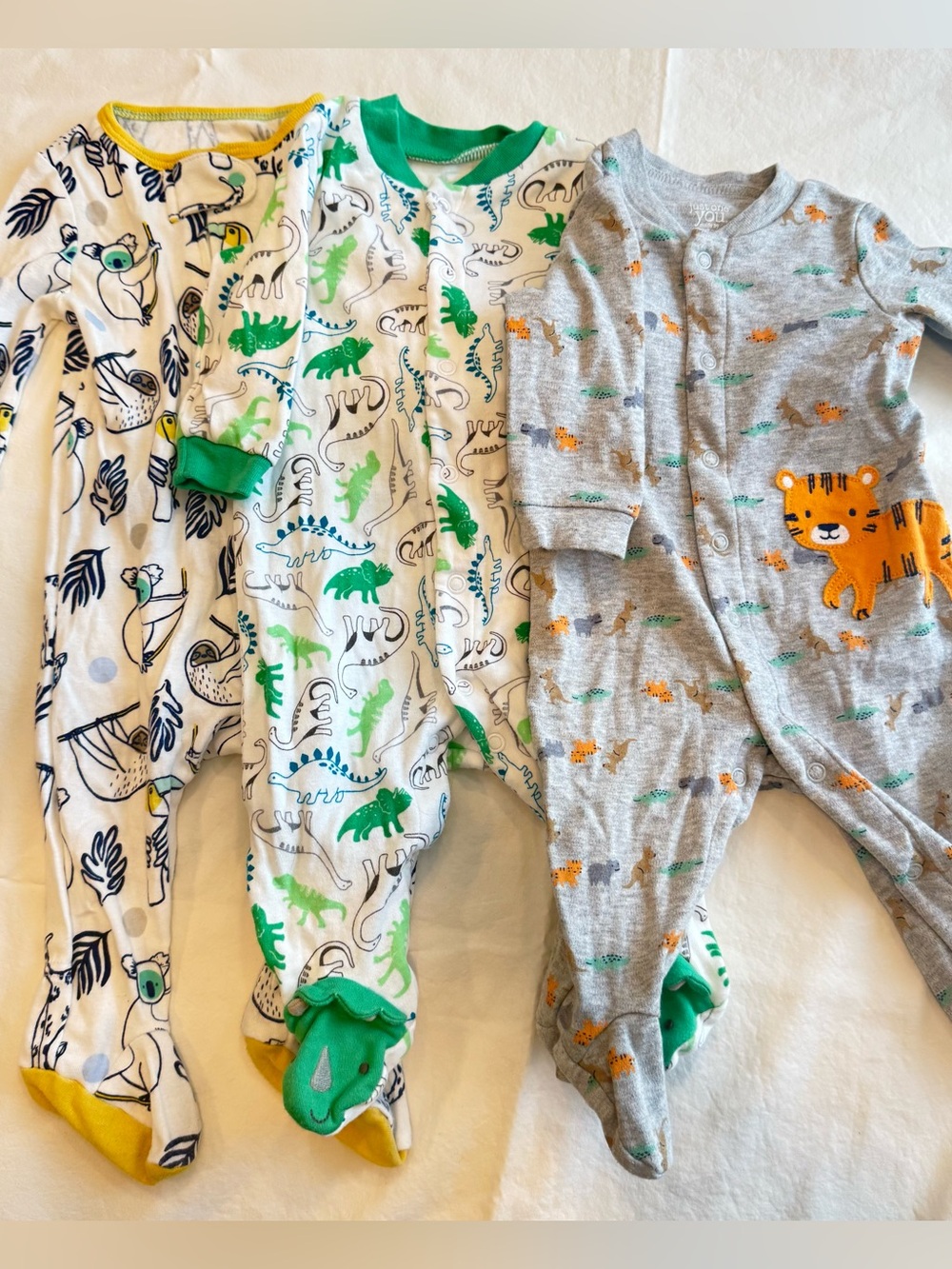 Set of 3 Onesie Bundle Size 0-3 Months #Lux-K1